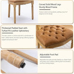 Load image into Gallery viewer, French Country Dining Chairs Set of 8, Vintage Wooden Dining Chairs with PU Leather Upholstered Tufted Seat,Solid Wood Legs&amp;Frame, Farmhouse Kitchen&amp;Living Room Chairs(Orange,8 Pcs)