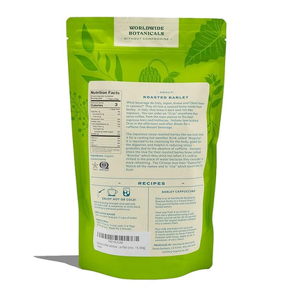 Worldwide Botanicals Organic Barley, Dark Roast – 1 lb –Italy’s Orzo, their Favorite Caffeine-Free Coffee Alternative – Brew Like Coffee – Acid Free, Gluten Free, Kosher, 16 ounces