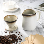 Load image into Gallery viewer, Pour Over Coffee Maker, Ceramic Coffee Dripper 20oz/620ml, with 50 pcs V60 Paper Filter, Drip Coffee Brewer, Vintage-Style (white, 1)