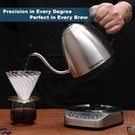 Load image into Gallery viewer, Bonavita Gooseneck Electric Kettle, Stainless Steel Water Boiler, Digital Variable Temp, Precise Pour Control, 6 Preset Temps for Pour-Over Coffee &amp; Tea, Café, Home, 1 Liter, Stainless Steel Base