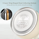 Load image into Gallery viewer, Tea Kettle for Stovetop Induction Whistling Tea Kettles 2.64 Quart Retro Food Grade Stainless Steel Teapots with Cool Touch Handle Cream