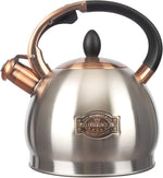 Load image into Gallery viewer, 3Quart Whistling Tea Kettle Classic Teapot Stainless Steel Teakettle with Cool Grip for Stovetop