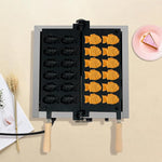 Load image into Gallery viewer, 1.8KW Commercial Taiyaki Fish Waffle Maker, Electric Fish Shaped Waffle Cones, Professional Taiyaki Machine for Making Pancakes, Muffins, and Waffles (14.76 * 14.17 * 8.86in)