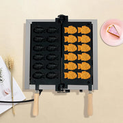 1.8KW Commercial Taiyaki Fish Waffle Maker, Electric Fish Shaped Waffle Cones, Professional Taiyaki Machine for Making Pancakes, Muffins, and Waffles (14.76 * 14.17 * 8.86in)