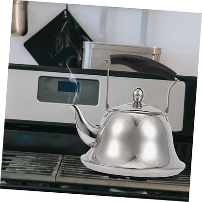 ERINGOGO 2L Whistling Tea Kettle Stovetop, Stainless Steel Teapot Water Kettle with Removable Tea Infuser, Mirror Polished Retro Tea Maker for Gas, Induction