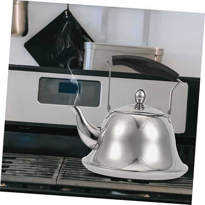 ERINGOGO 2L Whistling Tea Kettle Stovetop, Stainless Steel Teapot Water Kettle with Removable Tea Infuser, Mirror Polished Retro Tea Maker for Gas, Induction