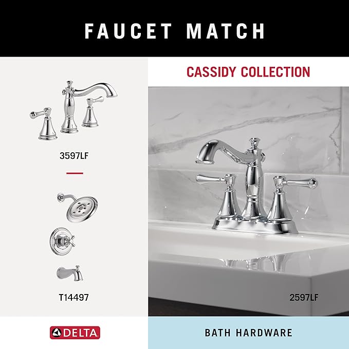 DELTA FAUCET Rubber Limited 79750 Cassidy Wall Mount Single Post Toilet Paper Holder Bath Hardware Accessory in Polished Chrome