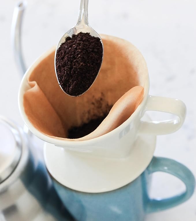 Simply Charmed Black or Golden Lab Coffee Pour Over Single Cup Ceramic Brewer with Melitta Filters 8 to 16 oz Depending on How Much Water/Grounds You Use