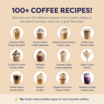 Coconut Mocha Protein Iced Coffee - Premium Whey Protein & Instant Iced Coffees - 100% Natural Cold Brew Coffee - Zero Artificial Flavors & Sweeteners, 80 mg Caffeine, 0g of Sugar, 20 Servings