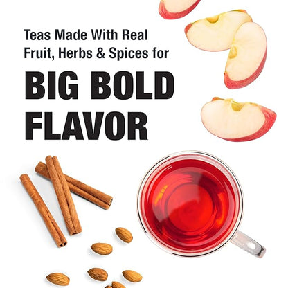 Tiesta Tea - Nutty Almond Cream, Loose Leaf, Cinnamon Almond Herbal Tea, Premium Non-Caffeinated Blend, Make Hot or Iced & Brews Up to 25 Cups, 12.6oz Resealable Pouch, Pack of 6