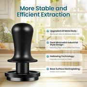 MHW-3BOMBER 53.3mm Espresso Coffee Tamper for Breville, 30lbs Constant Pressure Espresso Hand Tamper with Sound Feedback, Extra 15lbs Spring Loaded, Fit 54mm Portafilter, Astra Tamper, T7017-OS