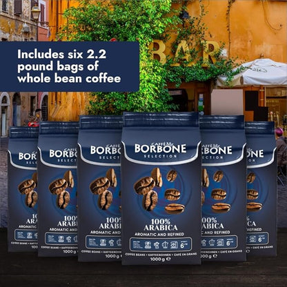 Caffè Borbone Whole Bean Coffee, 100% Arabica, Medium Espresso Roast - Freshly Roasted and Packaged in Italy - 2.2 Pound (Pack of 6)