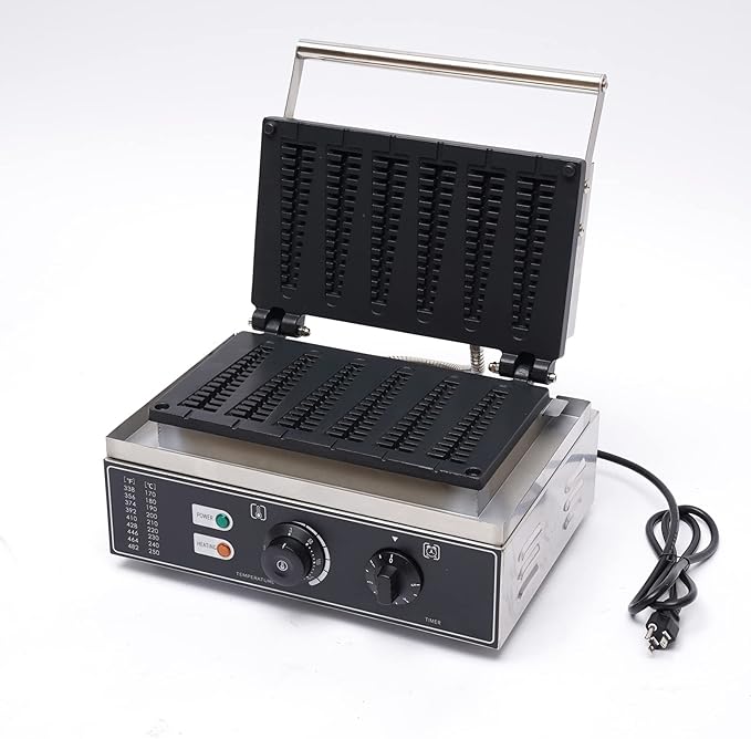 6PCS Electric Stick Waffle Pancake Maker,Non-stick Pancake Baker Machin,110v Rotated Muffin Maker Machine,Electric Muffin Maker Stainless Steel for Home Kitchen,control 50-300℃,1550w