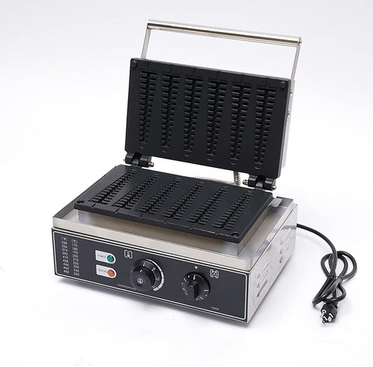 6PCS Electric Stick Waffle Pancake Maker,Non-stick Pancake Baker Machin,110v Rotated Muffin Maker Machine,Electric Muffin Maker Stainless Steel for Home Kitchen,control 50-300℃,1550w