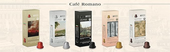 Organic USDA Café Romano Coffee Aluminum Espresso Pods For Nespresso Original Machine 100 Pack Italian Espresso Coffee (Variety pack)