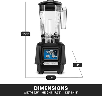 Waring Commercial TBB145 TORQ 2 Horsepower Blender, 2 Speed Toggle Switch Controls, with 48 oz. BPA Free Container, 120V, 5-15 Phase Plug, 9 x 15.75 x 11.5 inches, Multicolor