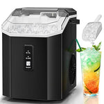 Load image into Gallery viewer, Antarctic Star Nugget Ice Makers Countertop with Self-Cleaning, 35lbs/24H, Portable Sonic Ice Maker Machine with Handle/Basket/Scoop for Home, Kitchen, Office, Camping(Black)