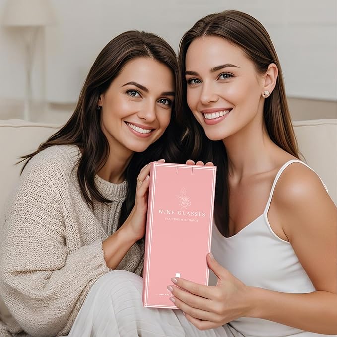 Personalized Wine Glass Gifts for Women - Monogrammed A-Z Wine Glasses Gift | Custom Christmas Gift, Valentines Day, Birthday Gifts for Women Her Mom Wife Best Friend Sister (W)