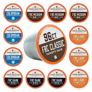 Fresh Roasted Coffee, FRC Classic Variety Pack, Kosher, K-Cup Compatible, 96 Pods