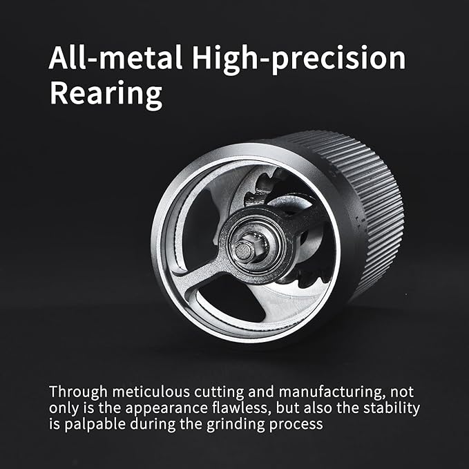 Manual Coffee Grinder by Suvykep — 6 Star Coffee Grinder Manual with 25g Capacity, CNC Stainless Steel Espresso Grinder with 55 Grind Settings — For Espresso, French Press, Pour Over (Silver)