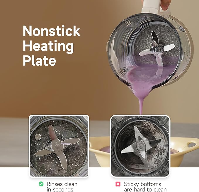 Joydeem JD-J03 Cooking Blender with Soundproof Shield, Hot Cold Blender for Filter-free Soy Milk & Juice, 8-Speed and Temperature Control, 12H Preset, 1100ml, White