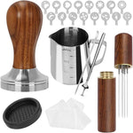 Load image into Gallery viewer, Gmnuiy51mm Coffee Tamper Set 23 PCS, Espresso Accessories Kit Barista Kit,316stainlesss Tamper &amp; WDT Tool,316stainlesss Frothing Pitcher, Stirrer, Tamper Mat, Latte Art Pen Coffee puck screen
