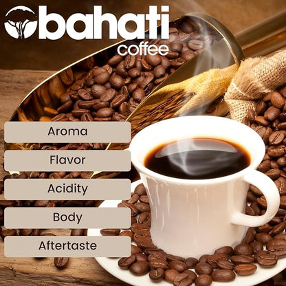 Kenya AA Grade Roasted Arabica Coffee Beans from Great Rift Valley - 100% Pure Arabica Coffee Roasted Beans (Medium Roast Ground Coffee, 340 g)