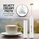 Load image into Gallery viewer, Zulay Kitchen FrothMate Powerful Milk Frother Portable &amp; Compact Handheld Foam Maker Lattes, Cappuccinos (Blizzard White, Froth N Go)