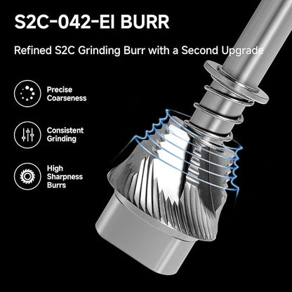 Manual Coffee Grinder S3 ESP TIMEMORE, External Adjustment, Designed for Espresso, Upgrade Integrated All-Metal Body, Folding Handle, Black