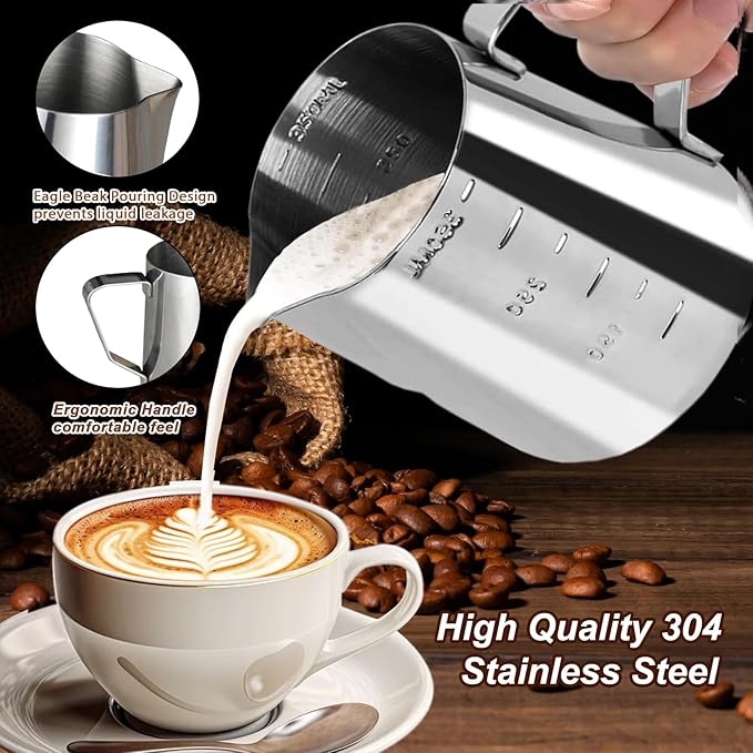 Coffee Tamper Set 24 PCS, Espresso Accessories Barista Kit,with 51mm Espresso Distributor & Tamper,wdt Tool,Frothing Pitcher,Coffee Stirrer,Tamper Mat,Espresso Tools for Espresso Coffee Machine