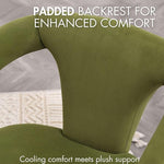 Load image into Gallery viewer, Olive-Green Velvet Dining Chairs Set of 2, Modern Solid Wood Kitchen Chairs, All-Over Fabric Upholstered Side Chairs for Kitchen/Dining Room/Living Room/Restaurant