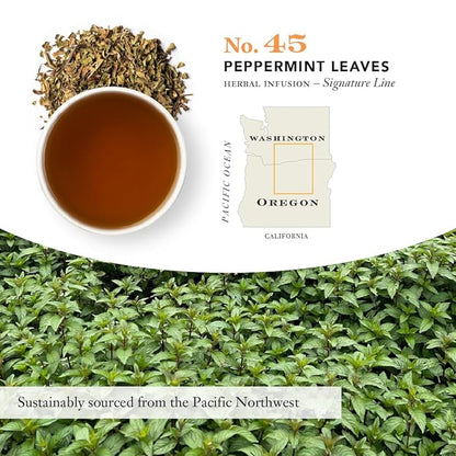 Steven Smith Teamaker Peppermint Leaves No. 45, Herbal Tea, Caffeine-Free, Sugar-Free, Sustainably Grown, Tea Bags, 36 Sachets, 0.78oz each