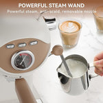 Load image into Gallery viewer, Espresso Machine, 20 BAR Pump Temperature Control, Compact Espresso Maker with Steam Milk Frother, Professional Coffee Makers for Home, Cappuccino, Latte, Gifts for Coffee Lover, White