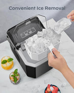 Load image into Gallery viewer, Silonn Ice Maker Countertop, Portable Ice Machine with Carry Handle, Self-Cleaning Ice Makers with Basket and Scoop, 9 Cubes in 6 Mins, 26 lbs per Day, Ideal for Home, Kitchen, Camping, RV