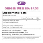 Load image into Gallery viewer, FreshDrinkUS, Premium 75 Ginger Tulsi Tea Bags, 100% Natural, Hand-made Blend of Ginger and Tulsi Holy Basil Leaves, Eco-conscious Tea Bags. Herbal Tea. No Sugar, No Caffeine, Vegan.