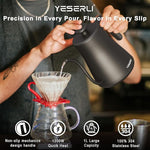 Load image into Gallery viewer, 1200W Gooseneck Kettle with ±1℉ Temperature Control,Pour Over Electric Kettle for Coffee &amp; Tea,Digital Display,4 Temp Preset,12H Keep Warm,100% Stainless Steel,Rapid Heating,1L,Matte Black