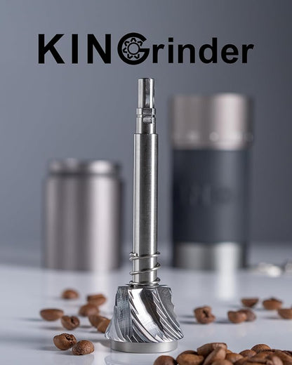 【Famous KOL Recommended】KINGrinder K6 Manual Hand Coffee Grinder with Straight Handle for French Press, Drip, Espresso with Assembly Consistency Stainless Steel Conical Burr Mill, 25-35g Capacity