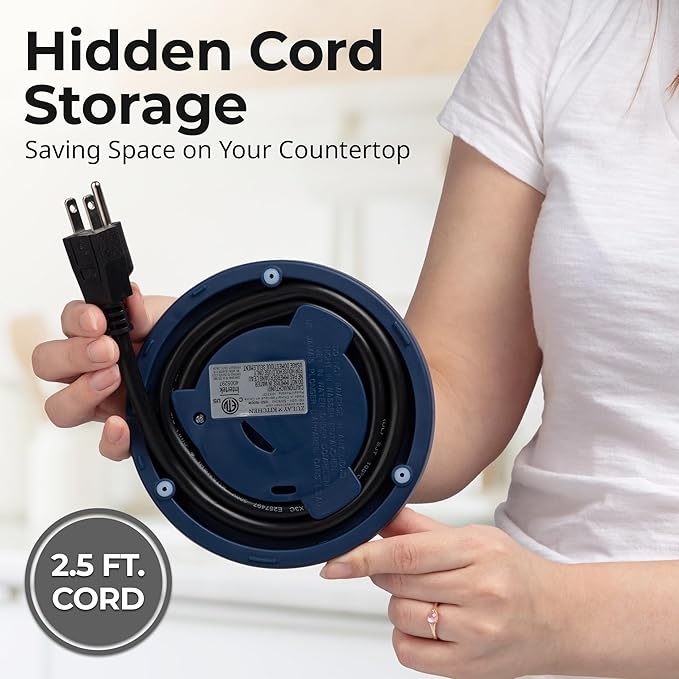 Zulay Kitchen Fast Boiling Electric Water Kettle - 1.7L, 1500W, Auto Shut-Off for Overboil & Boil Dry Protection, Cool-Touch Handle, 360° Base - Rapid Teapot Boiler For Coffee & Tea - Navy