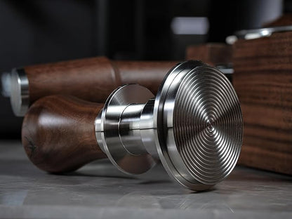 Espresso Tamper 51.5mm for La Pavoni Post Millenium Models Calibrated, Auto-Leveling and Spring Loaded Design Stainless Steel Ripple Base Coffee Tamper with 20lb / 25lb / 30lbs Replacement Springs