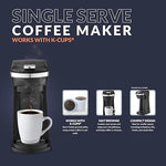 Load image into Gallery viewer, NEWHOUSE Single Serve Coffee Maker compatible with K-cups Water Reservoir, Versatile Ground Coffee &amp; K-Cup Compatibility, Adjustable Tray for Travel Mugs