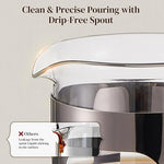 Load image into Gallery viewer, Veken French Press Coffee Maker 21oz 0.6 L, Heat Resistant Thickened Borosilicate Glass,Stainless Steel Brewer,Single Serve Small Pot, Cold Brew Cafetera Teapot for Kitchen Travel Camping, Dark Pewter