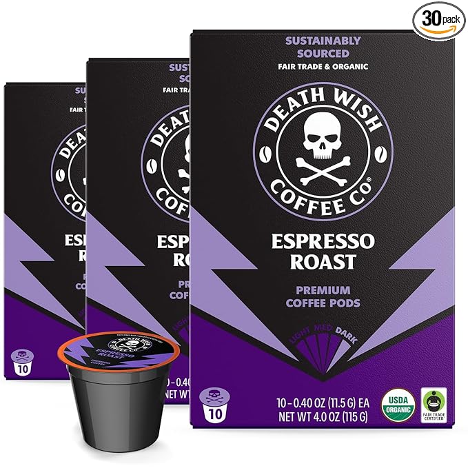 Death Wish Coffee, Espresso Roast Pods (30 Count)