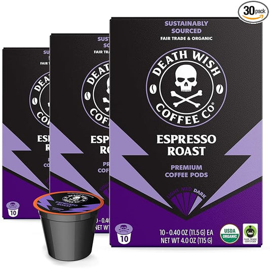 Death Wish Coffee, Espresso Roast Pods (30 Count)