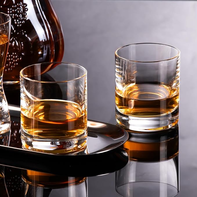 KAMMAK Shot Glasses Set of 2, 100ml/3.3oz Clear Espresso Shot Glass with Heavy Base for Bar Restaurants Home, Small Whiskey Shot Glass for Vodka, Whiskey, Tequila, Spirits & Liquors