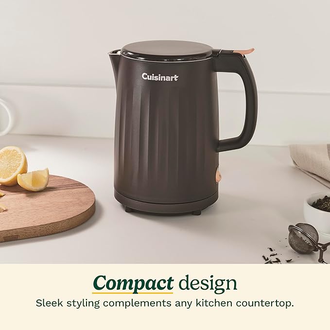 Cuisinart Soho 1 Liter Double Wall Electric Kettle, Black