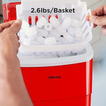 Load image into Gallery viewer, Silonn Ice Makers Countertop, Self-Cleaning Ice Machine 9 Cubes Ready in 6 Mins, 2 Sizes of Bullet Ice for Home Kitchen Office Bar Party, Red