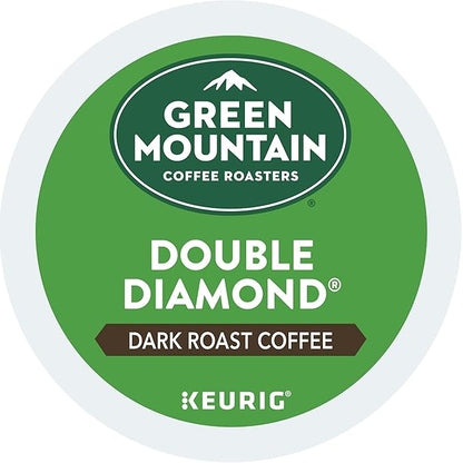 Green Mountain Coffee Roasters Double Diamond Keurig Single-Serve K-Cup pods, Dark Roast Coffee, 72 Count
