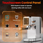 Load image into Gallery viewer, Espresso Machine 20 Bar,Touchscreen Espresso Maker with Steam Milk Frother, Stainless Steel Expresso Coffee Machine for Home with Removable Water Tank for Cappuccino Latte,Cold Brew,Long Coffee