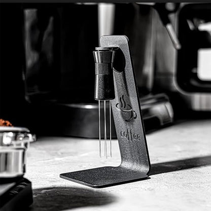 WDT Espresso Distribution Tool, 6-Pin 304 Stainless Steel Coffee Stirrer for Barista, Adjustable Espresso Needle Distributor for Even Extraction