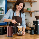 Load image into Gallery viewer, Gooseneck Electric Kettle 0.8L, 304 Stainless Steel (BPA-Free), 600W Fast Heating, Compact Copper Design with One-Touch Button &amp; Auto Shut-Off, Perfect for Home, Office &amp; Coffee/Tea Lovers